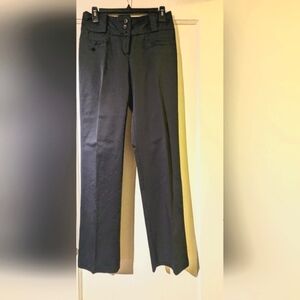Chopin Roma Navy Blue Slim High Waisted Straight Leg Slacks. Sz Small
